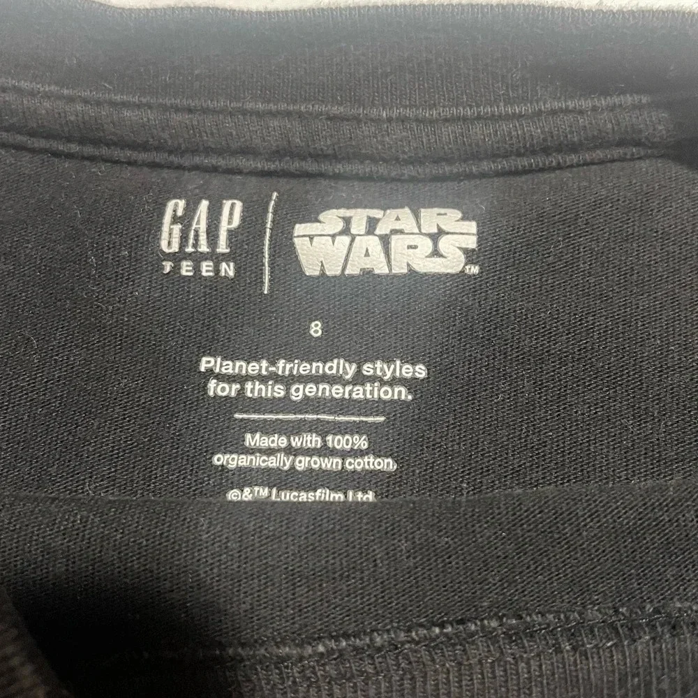 Gap Teen long‎ sleeve T-shirt Star Wars size 8 organic cotton